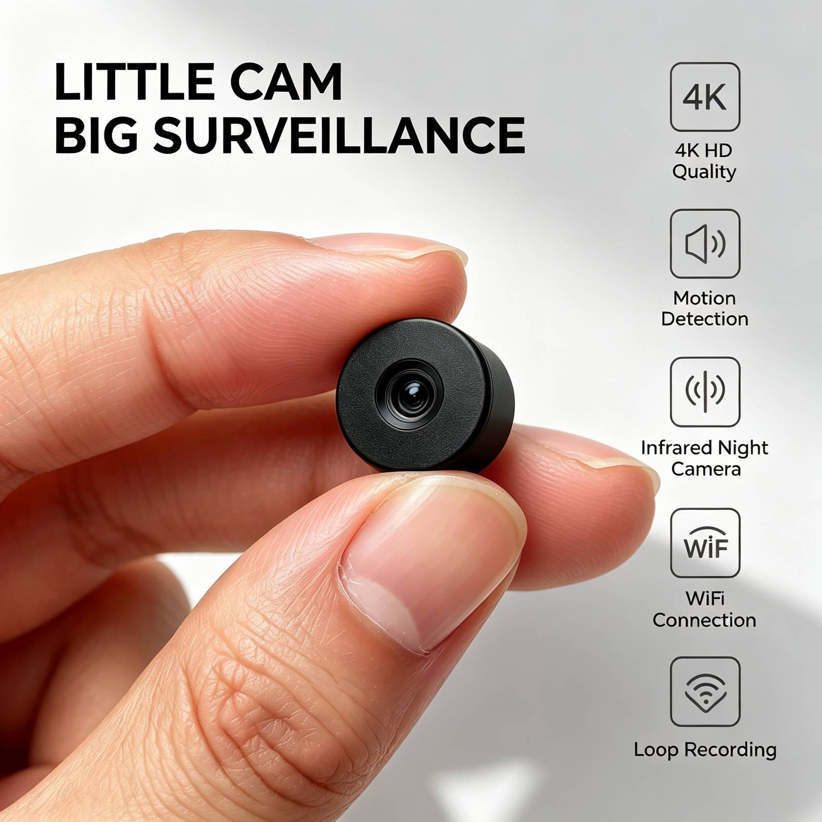Office Technologies - R1 Mini WLAN-Sicherheitskamera, 4K Ultra HD